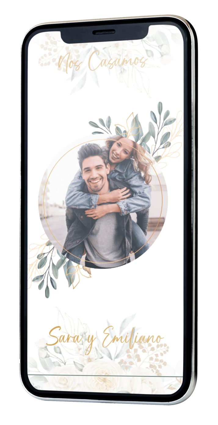 Ejemplo de invitación digital personalizada de Rhea Invitaciones